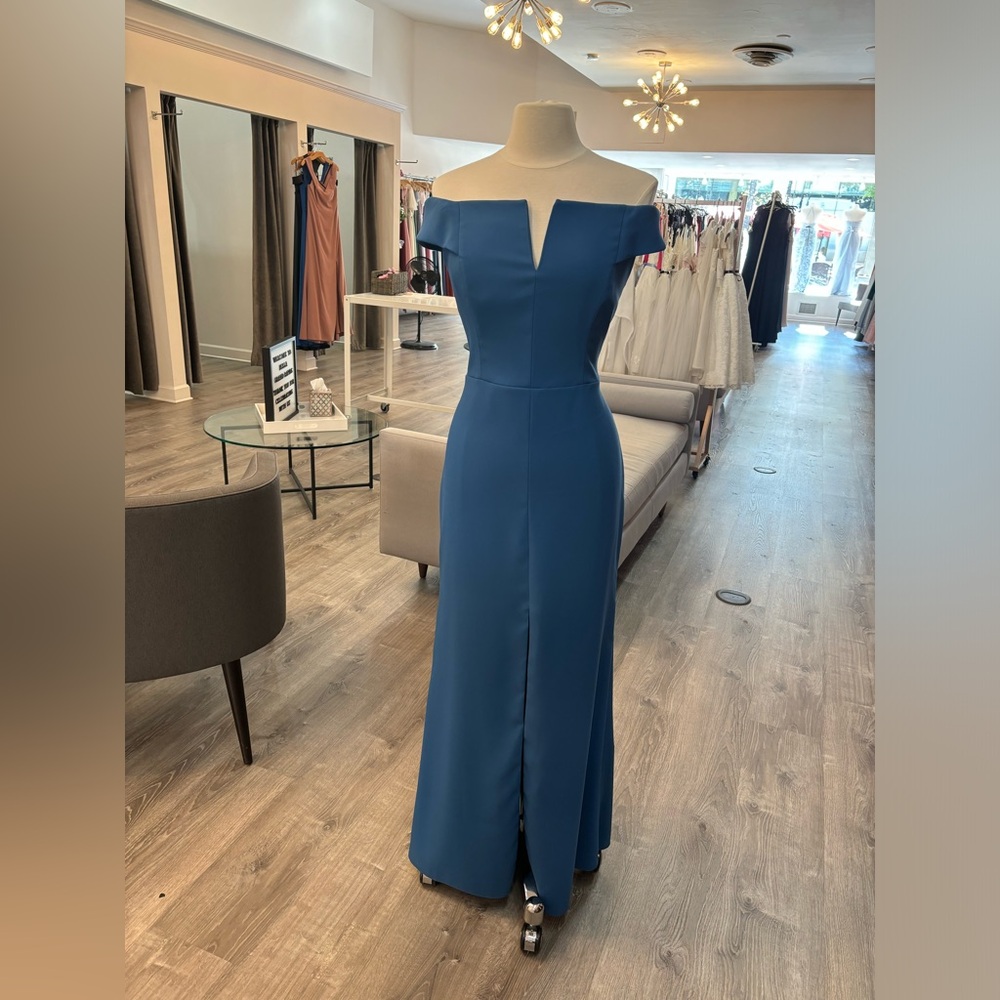 NEW - DESSY COLLECTION - 3038 DRESS - DUSK BLUE - SIZE 14